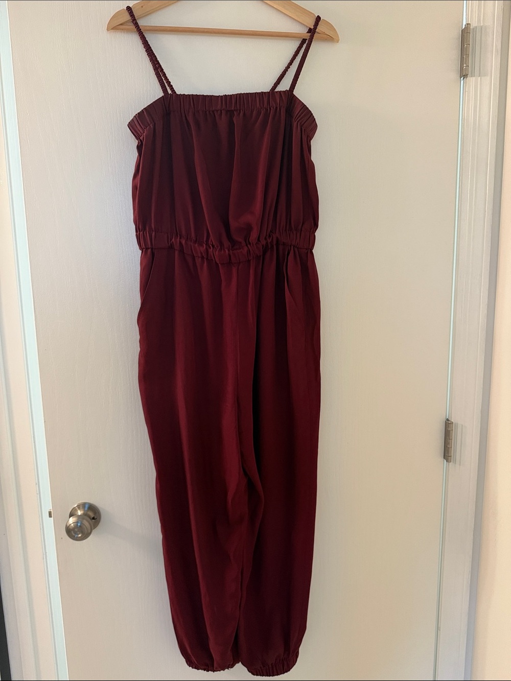 Everlane Women's Burgundy Jumpsuit